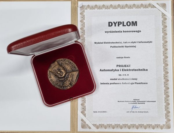 Medal i Dyplom od Politechniki Opolskiej